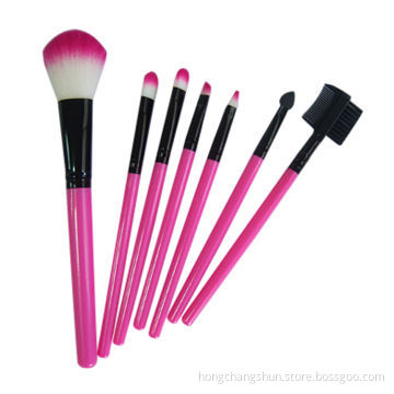 Professional Plastic Handle Cosmetic Makeup Brush Set, Various Colors are Available, Nylon Hair